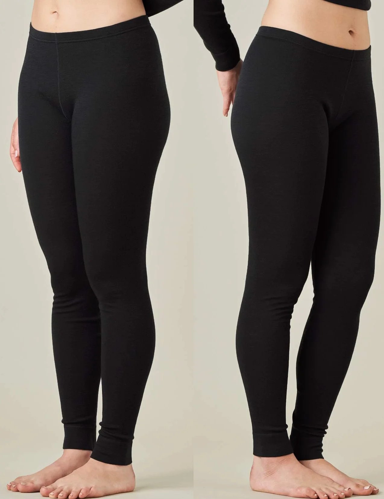 LAPASA Ropa Térmica Mujer de Lana Merino Peso Mediano Camiseta Pantalón Ropa Interior Deportivo Invierno L48/L49