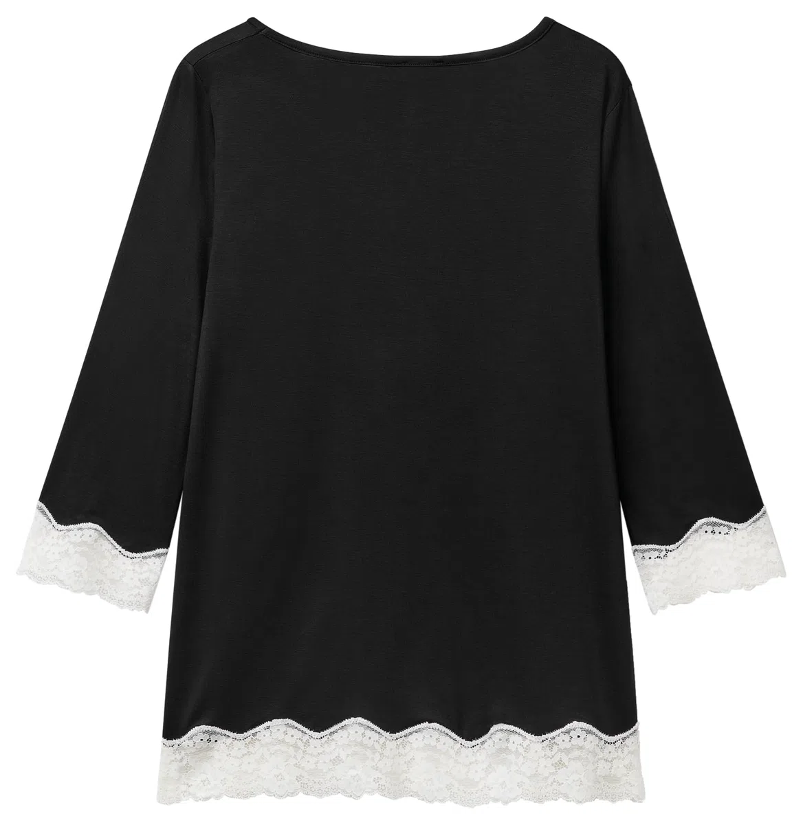 United Colors of Benetton Maglia M/L 3z123m07e Camiseta de Pijama, Negro, S Mujeres