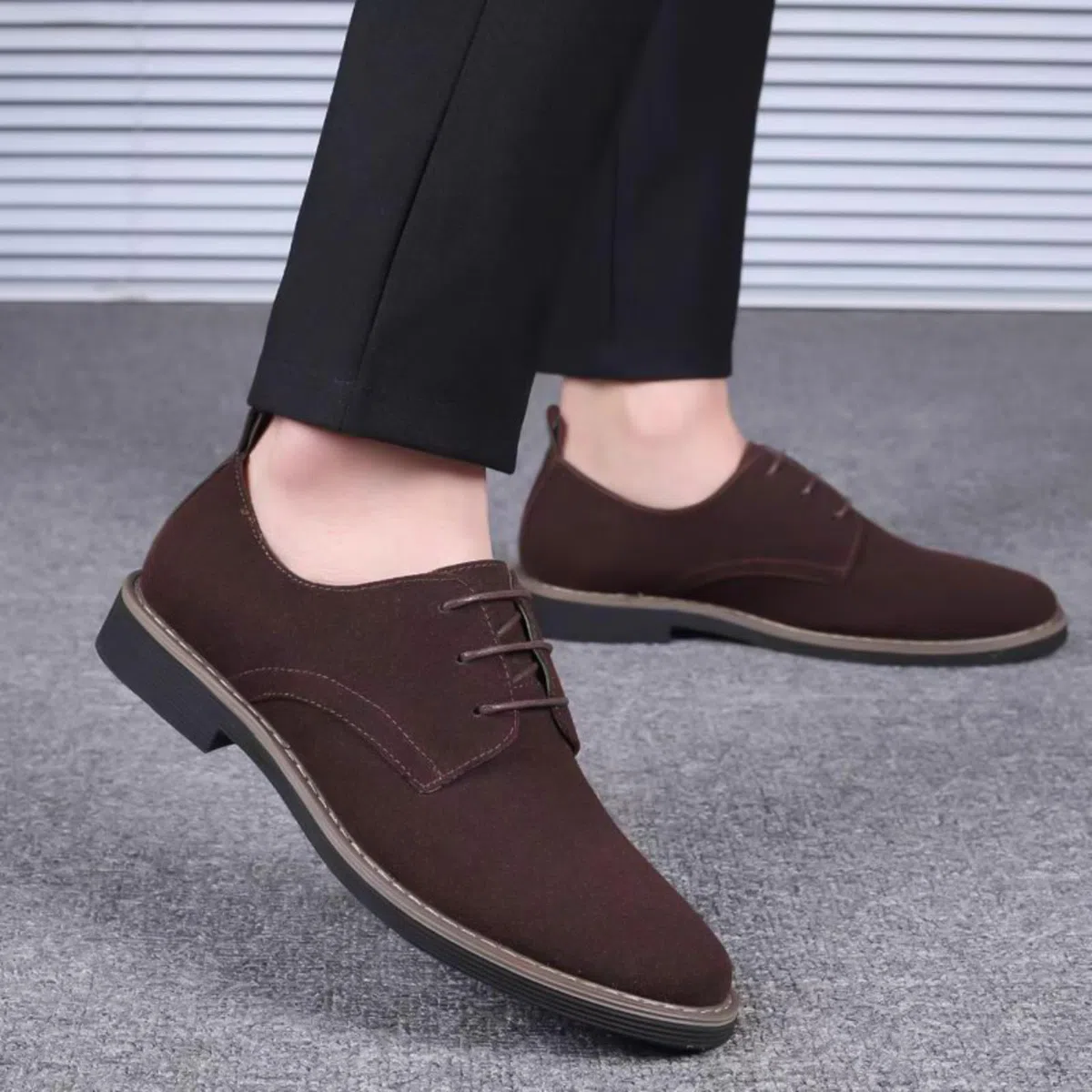 Hixingo Zapatos de Vestir Hombre Sin Cordones, 39-48 EU Zapatos de Cuero Modernos Zapatillas Vestir Hombre Verano Antideslizante Suela de Goma para Negocios, Bodas
