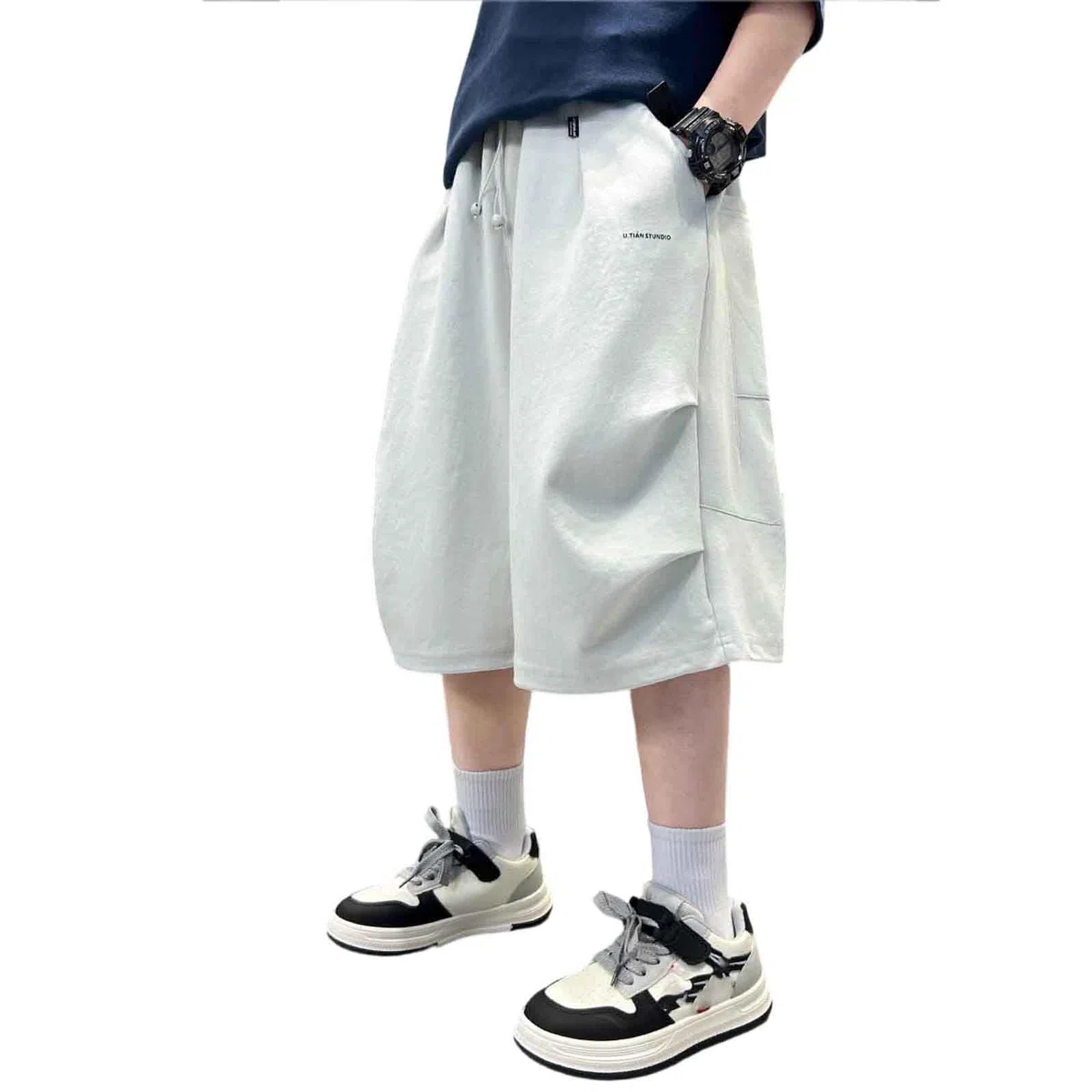 Pantalones Cortos Niño Baggy Elastico Cintura Verano Holgados Pantalon Jogger Shorts Niño Deportiva Casual Adolescente Chico Sweatpants