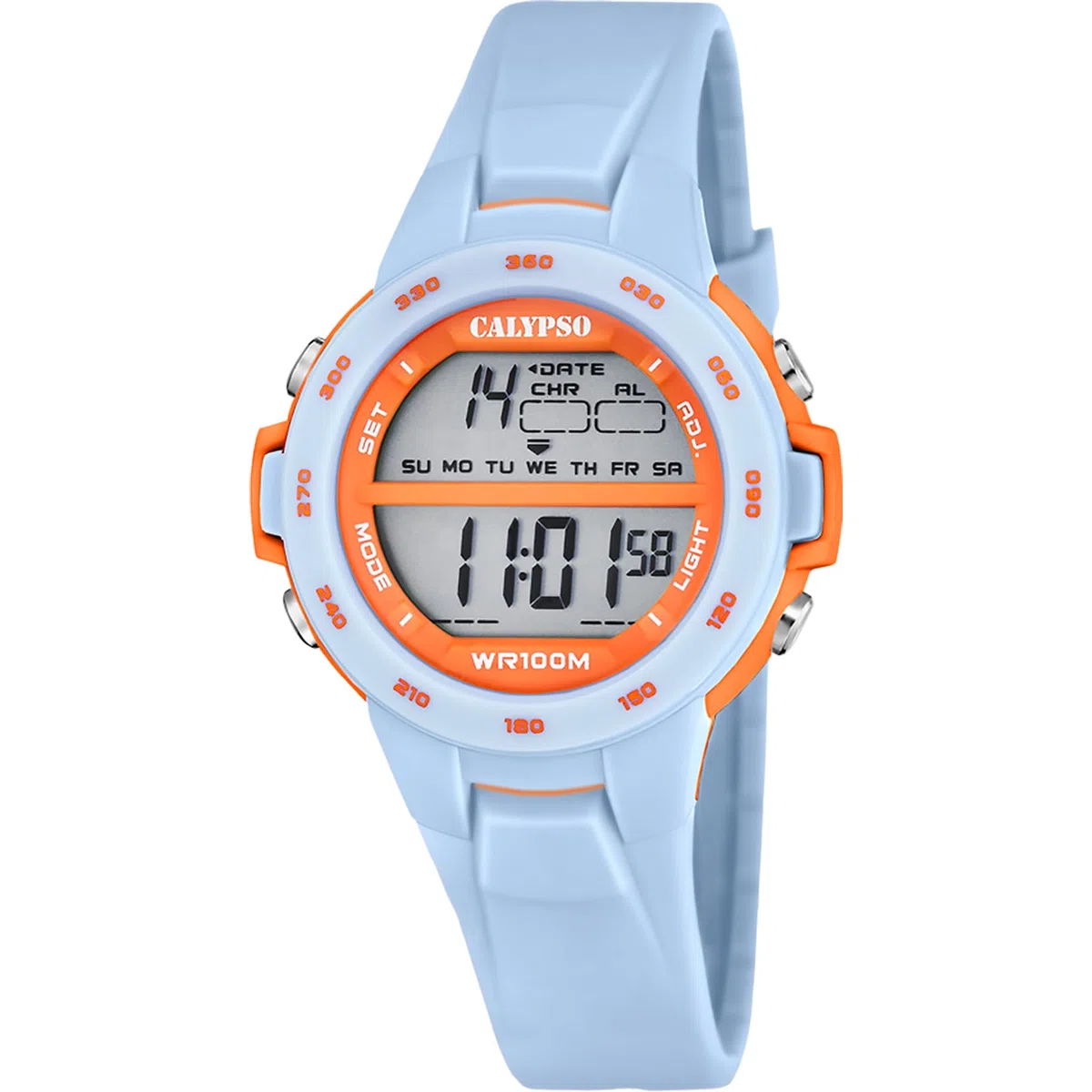 CALYPSO Reloj Digital Infantil Niño Niña de Caucho Azul | Cronógrafo, Calendario, Junior Collection K5850/2
