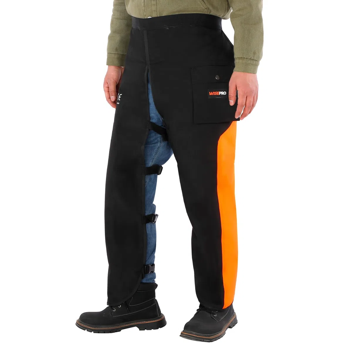 Universales Chaps de seguridad para motosierra, Chaps de protección contra cortes, Chaps ajustables para motosierra, delantal de motosierra con protección contra cortes para hombres/mujeres
