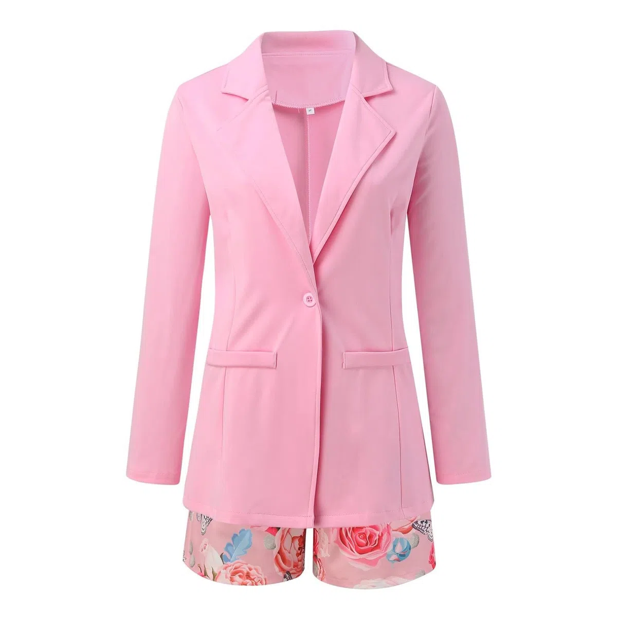 NUSGEAR Traje de 2 Piezas Mujer Moda Blazer y Pantalones Cortos verano Otoño Slim Fit Elegante Negocios Oficina Fiesta Cena Estampado floral Casual Traje Chaqueta cómodo Conjunto Blazer De Conjuntos