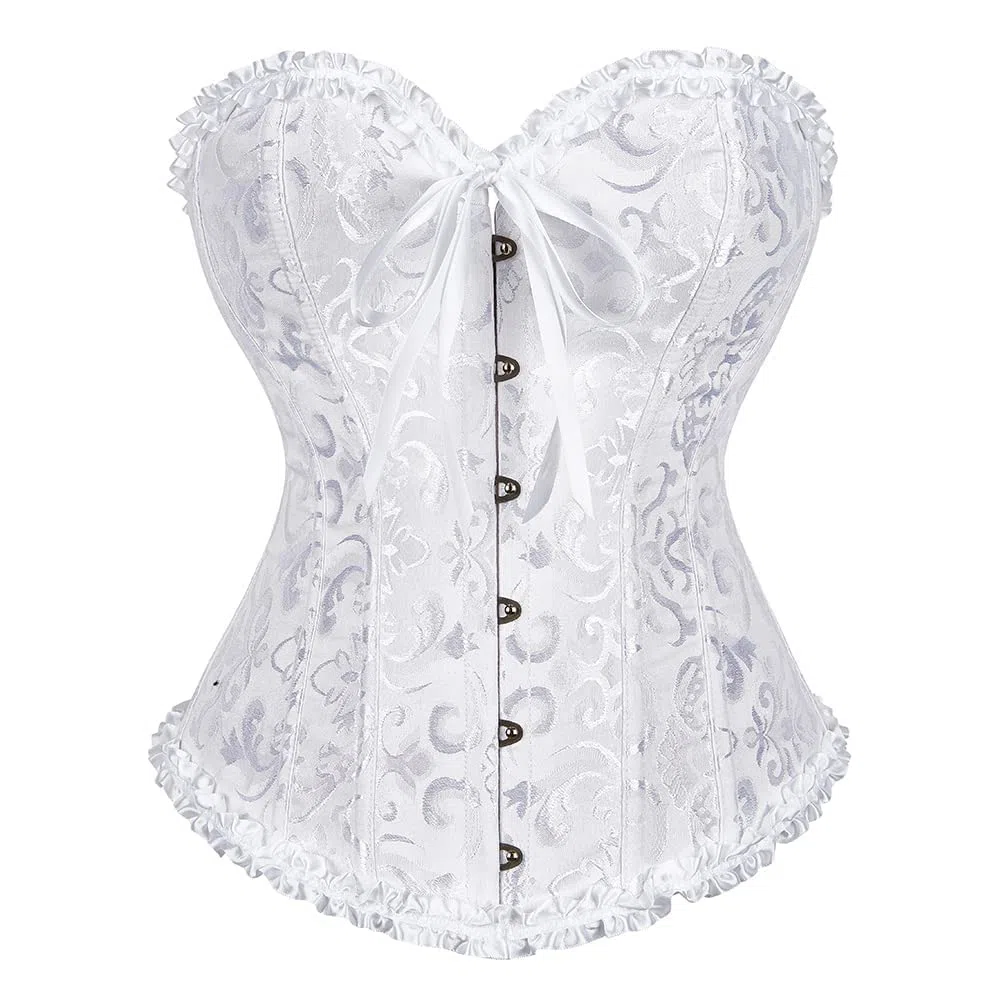 SZIVYSHI Corsé Overbust Jacquard Mujer