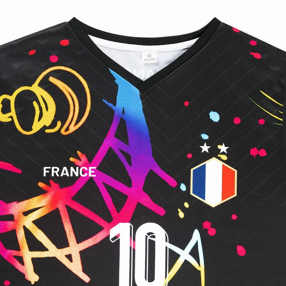Camiseta Mbappe Niño - Camiseta de Fútbol de Francia - Kit de Juego - Equipación de fútbol - Chico - Ropa de Futbol - Talla 116