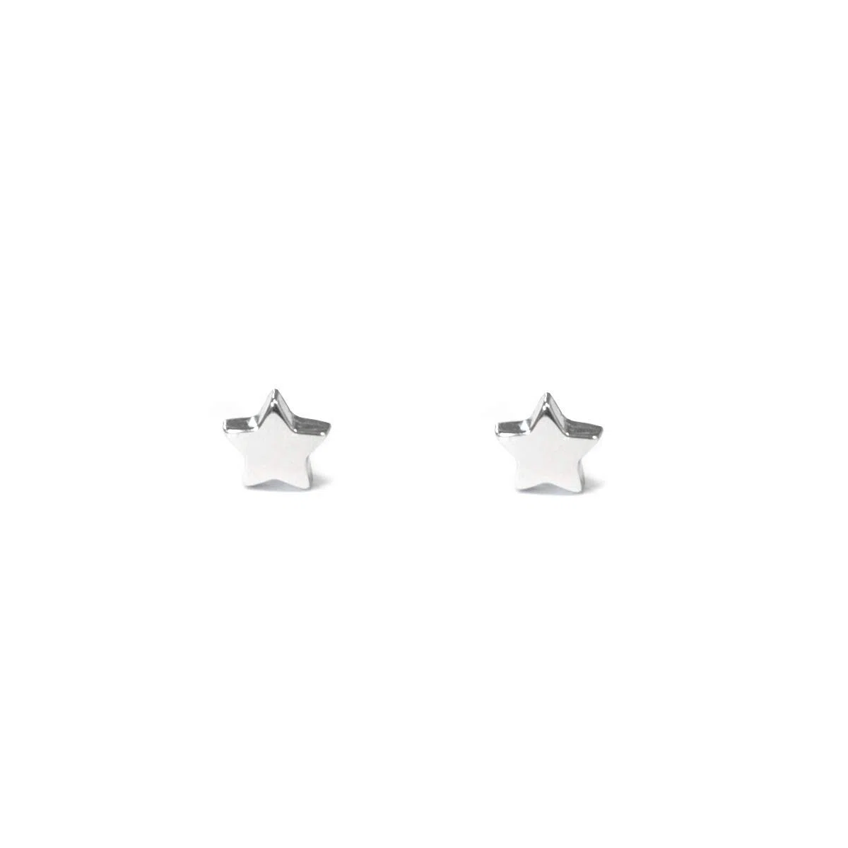 Mondepetit AG-3138 - Pendientes de bebe/niña plata de Estrella Lisa - Estuche Regalo