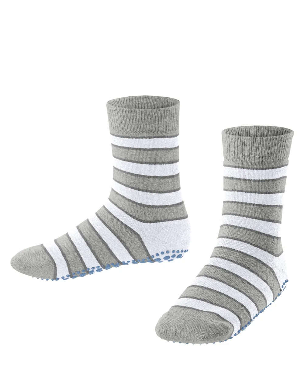 FALKE Unisex Kids Simple Stripes Slipper Socks Anti-Slip Printed Nubs On Sole Improved Grip Thick Flat Seam In Toe Area Patterned Multicoloured Breathable Sustainable Cotton 1 Pair