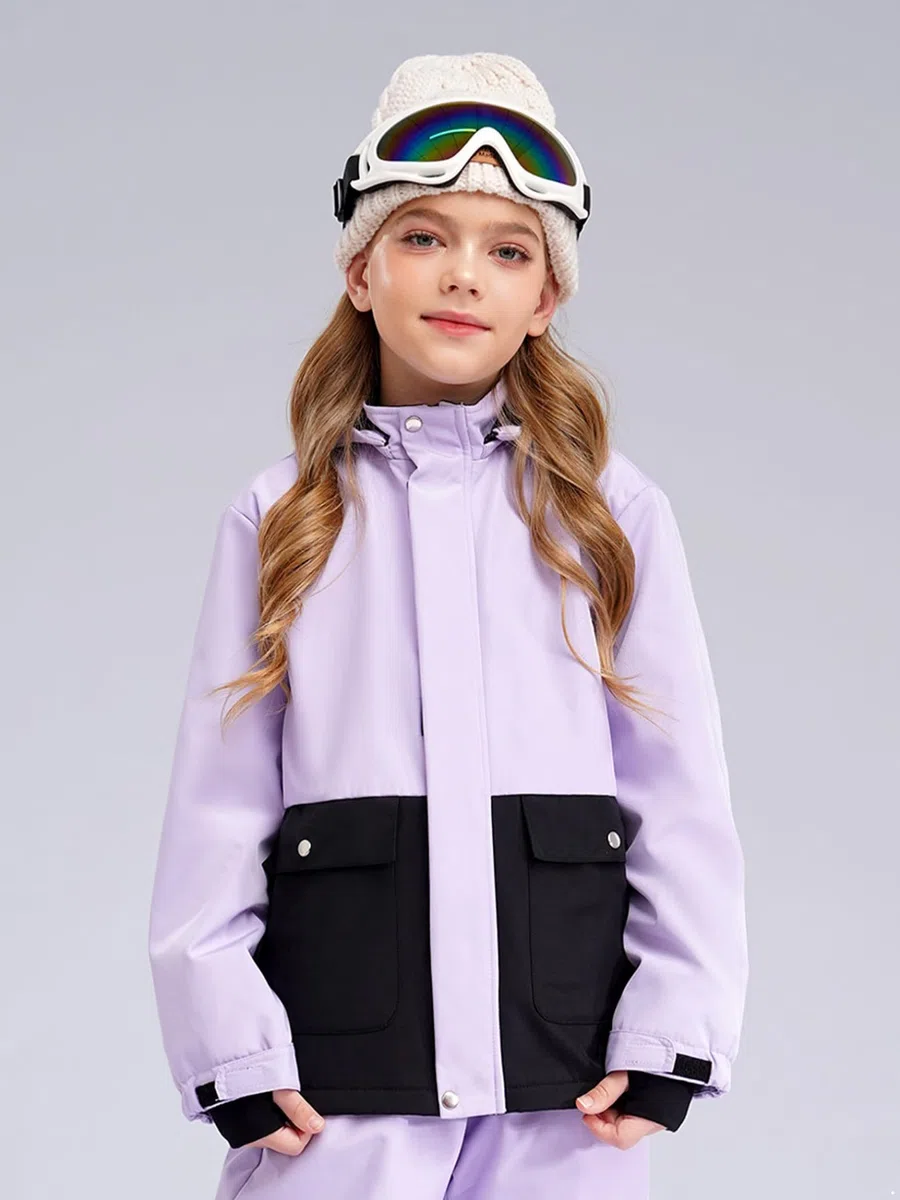 Chaqueta De Esquí Para Niñas Con Capucha Chaqueta Térmica Impermeable Chaqueta De Nieve Chaqueta De Senderismo Para Niños Outdoor Acolchada Cálida