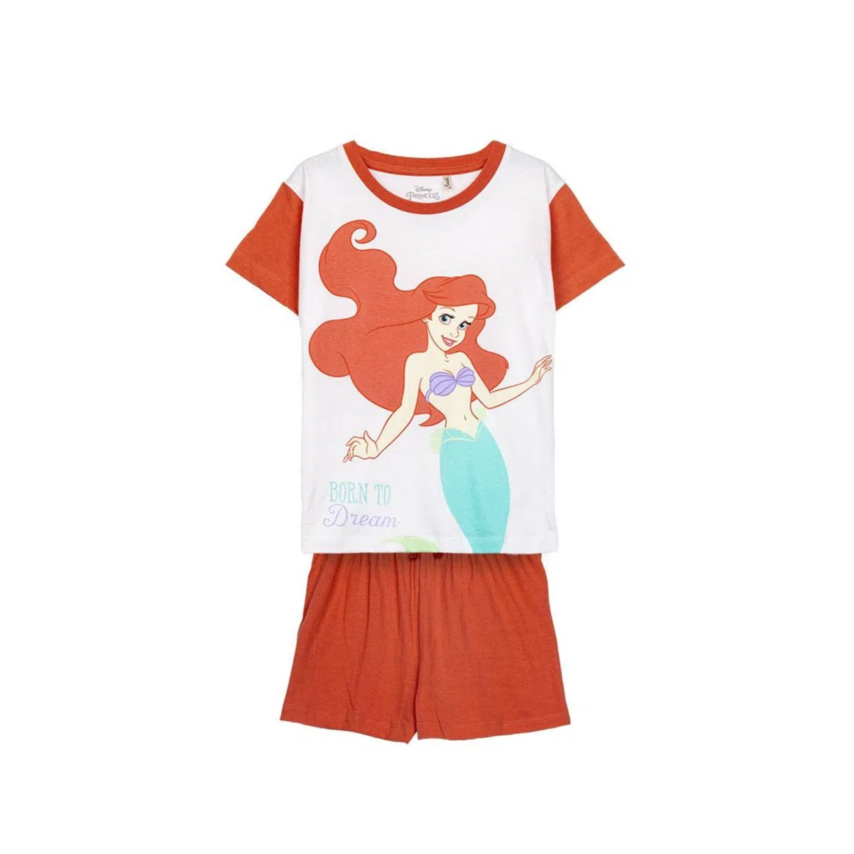 CERDÁ LIFE'S LITTLE MOMENTS Pijama Corto Princess La Sirenita Pijama de Verano de La Sirenita para Niña Unisex bebé