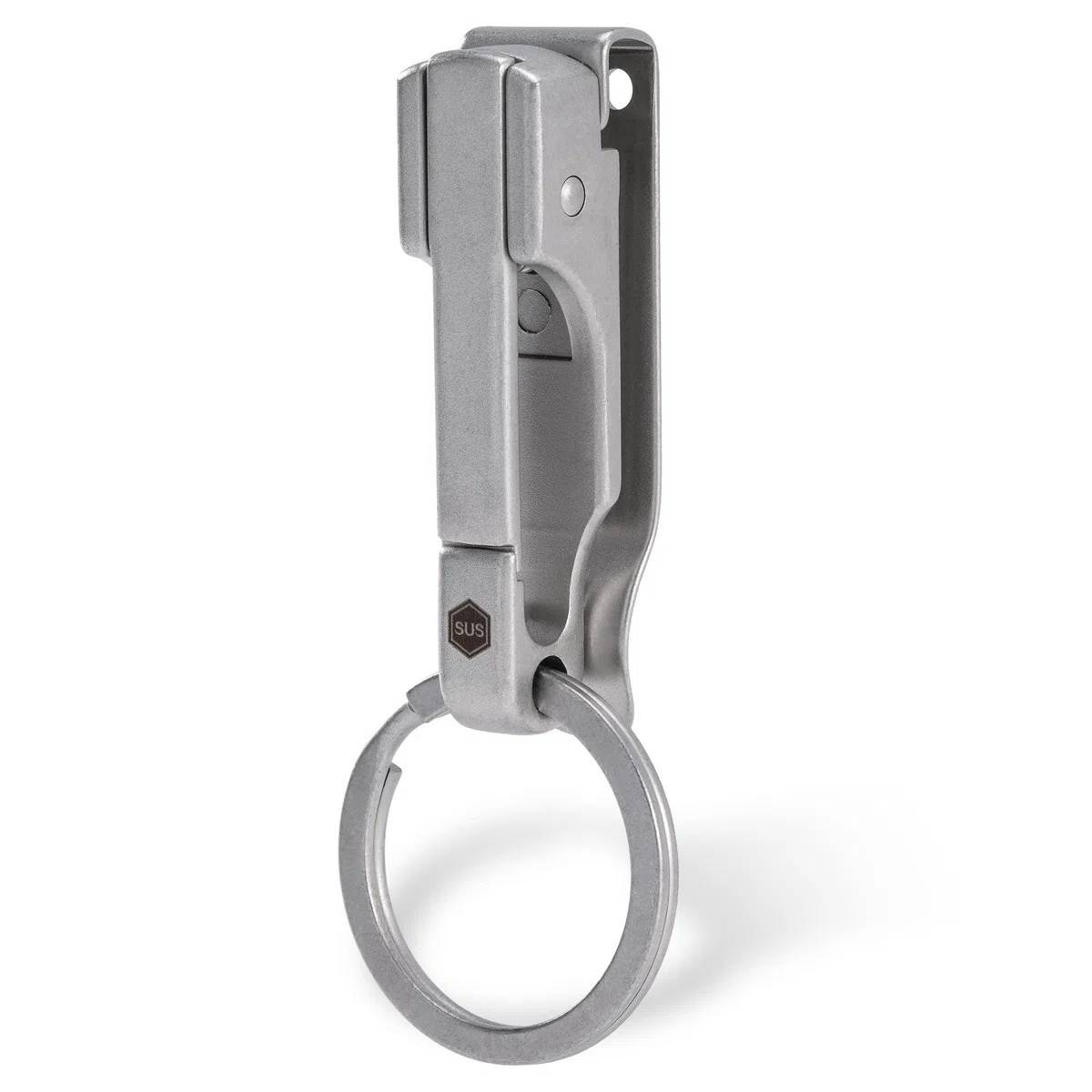 KeyUnity KS02 EDC Clip para llavero con cinturón de liberación rápida, soporte para llavero de acero inoxidable para cinturón, para pantalones, jeans, pantalones