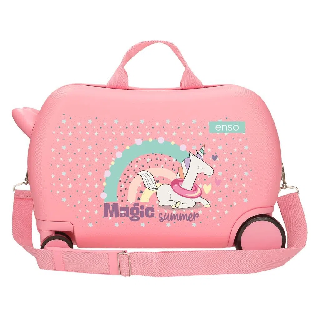 Enso Magic Summer Maleta Infantil, Fabricada en ABS, Ruedas Dobles de Giro multidireccional, Múltiples Formas de Usarlo