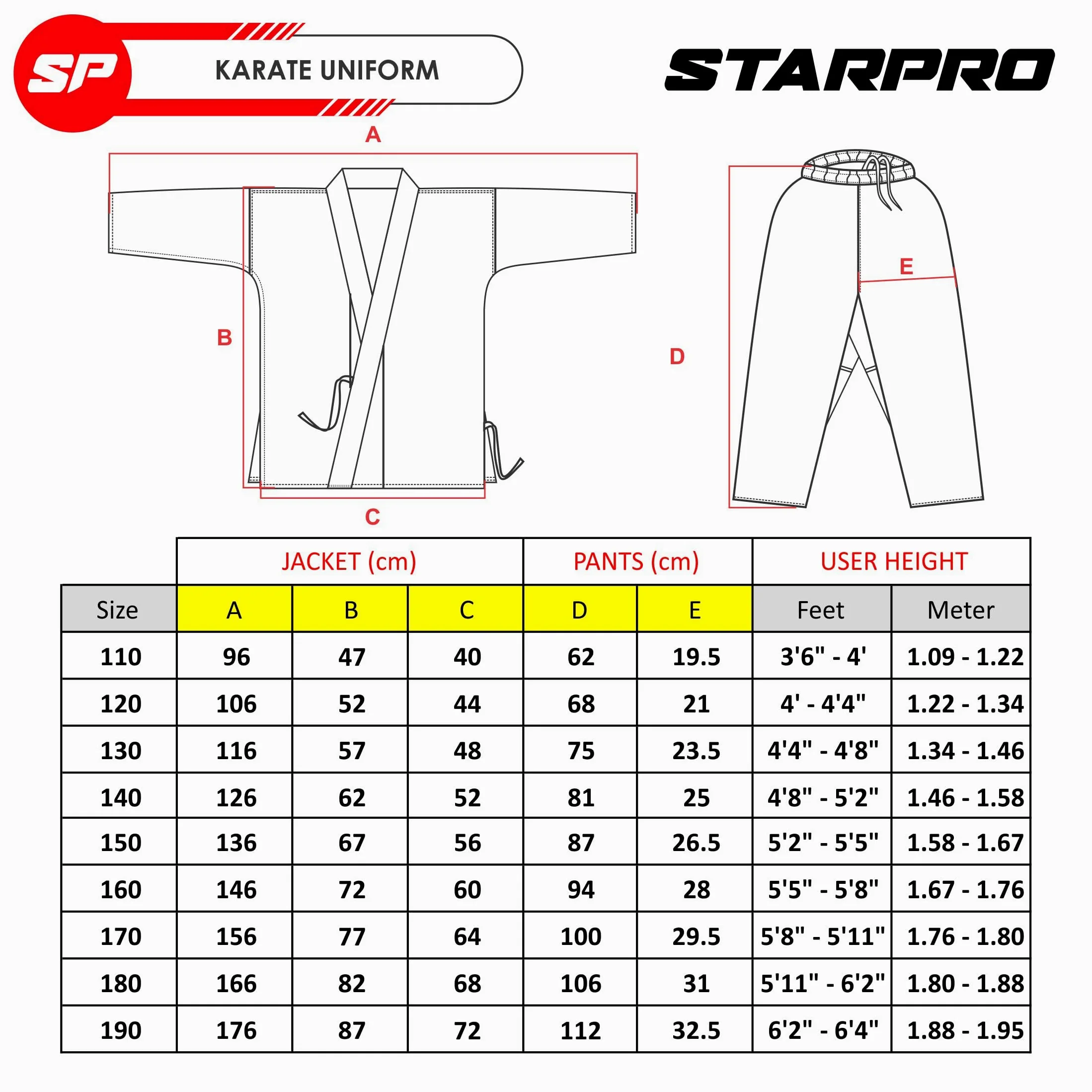 Starpro - Traje de artes marciales Revoflex Karate - Adecuado para, Karate GI, Judo, traje de Aikido, traje de Taekwondo, traje de Karate de algodón, traje de Ju Jutsu, IBJJF.