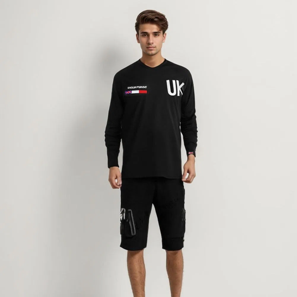 UGLY FROG Vestir la Bicicleta Camiseta de Ciclismo Camiseta de Hombre de Mangas Cortas/largas Camiseta de Descenso MTB Top Respirante Humedad Wicking KXUKSJFZ01