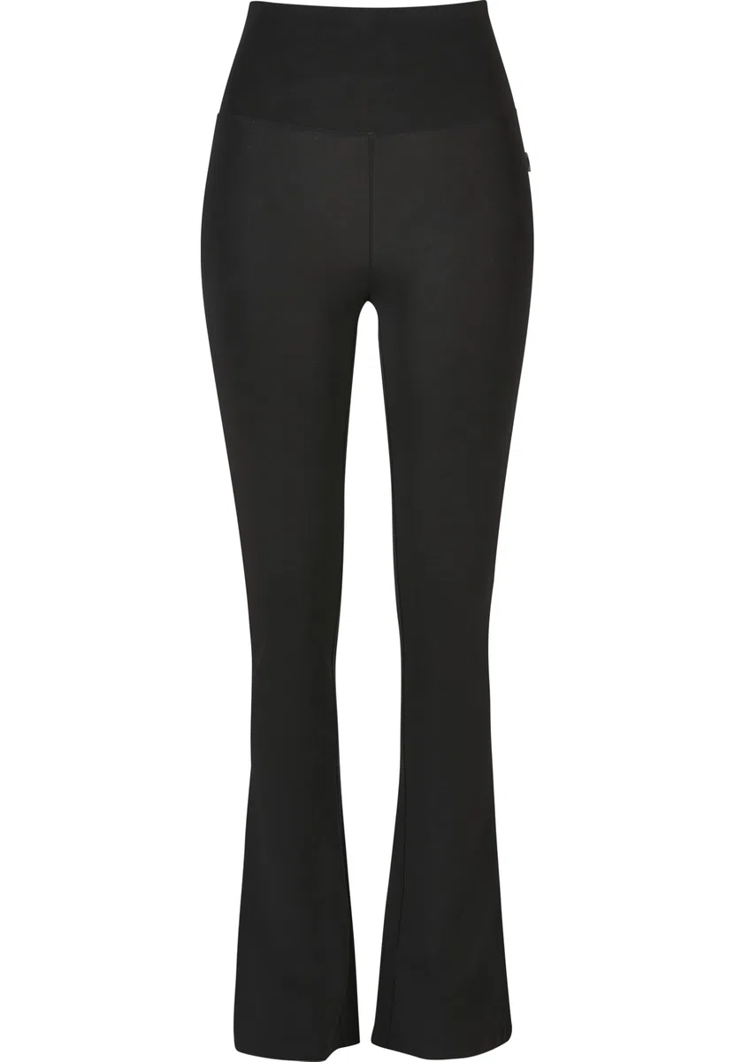 Urban Classics Ladies Organic Stretch Jersey Bootcut Leggings Mujer Leggins Negro