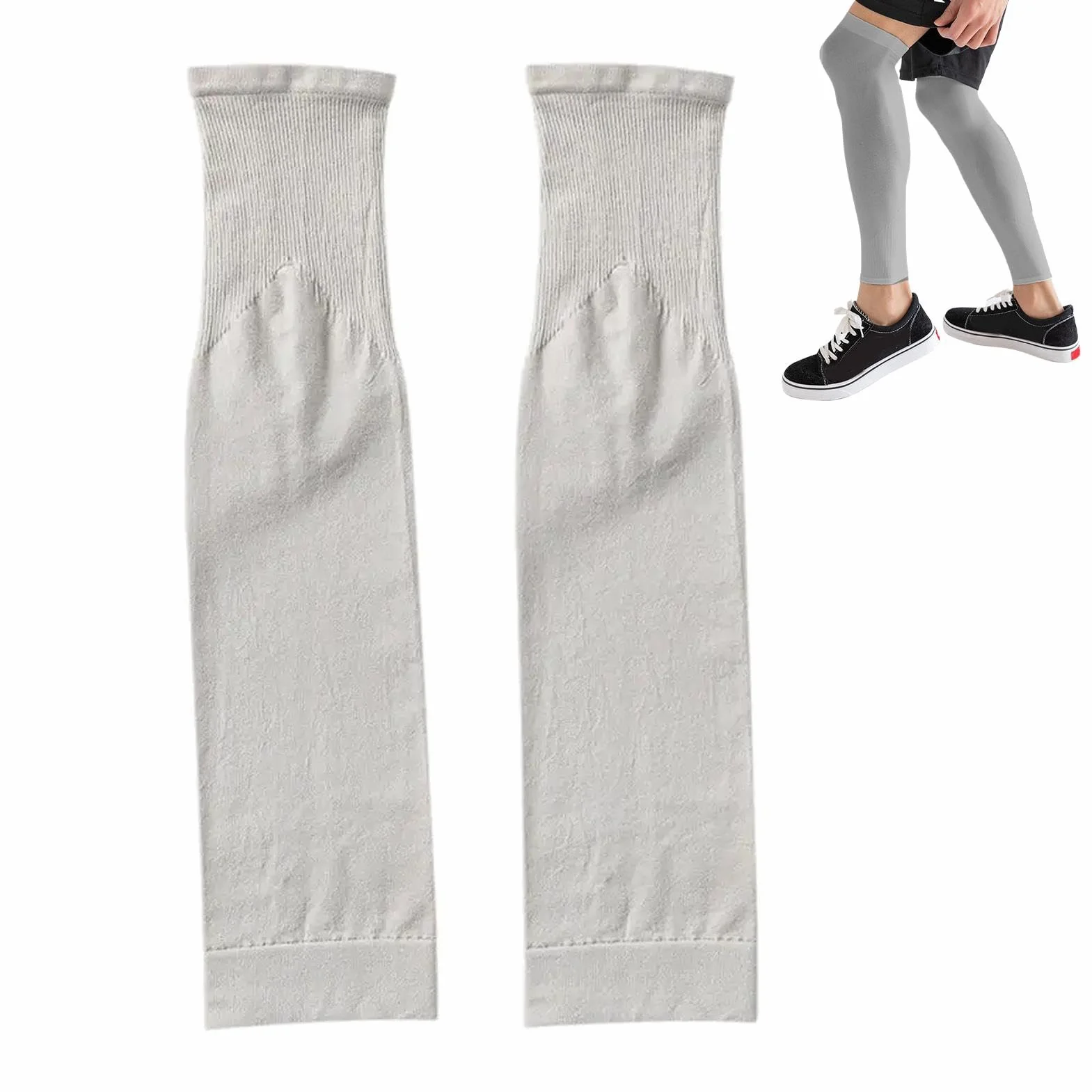 Mangas de pierna UV para hombre, protección solar, fundas de pierna de seda de hielo, mangas de pierna de ciclismo, mangas de sol para ciclismo, protectores de piernas