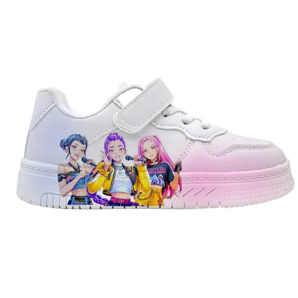 Zapatillas Blancas para niñas, Nueva colección de Primavera de Zapatillas Informales para niños con Cierre de Velcro