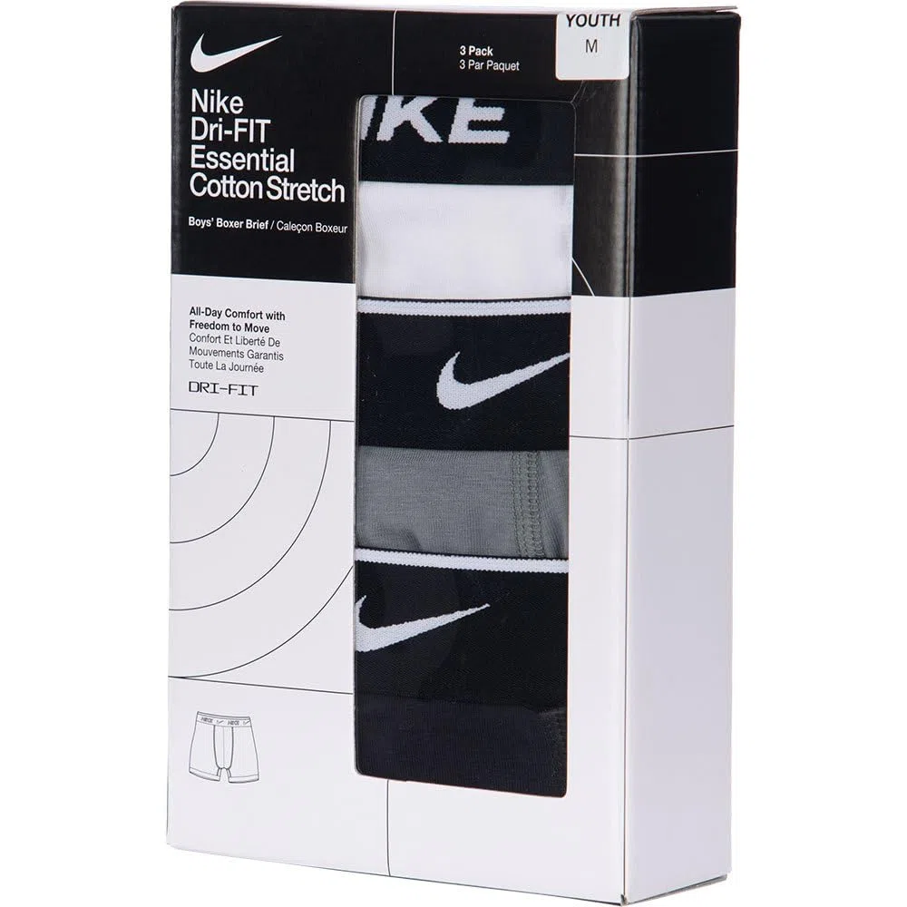 Nike E Day Cotton Stretch 3 Bóxer Niños (Pack de 3)