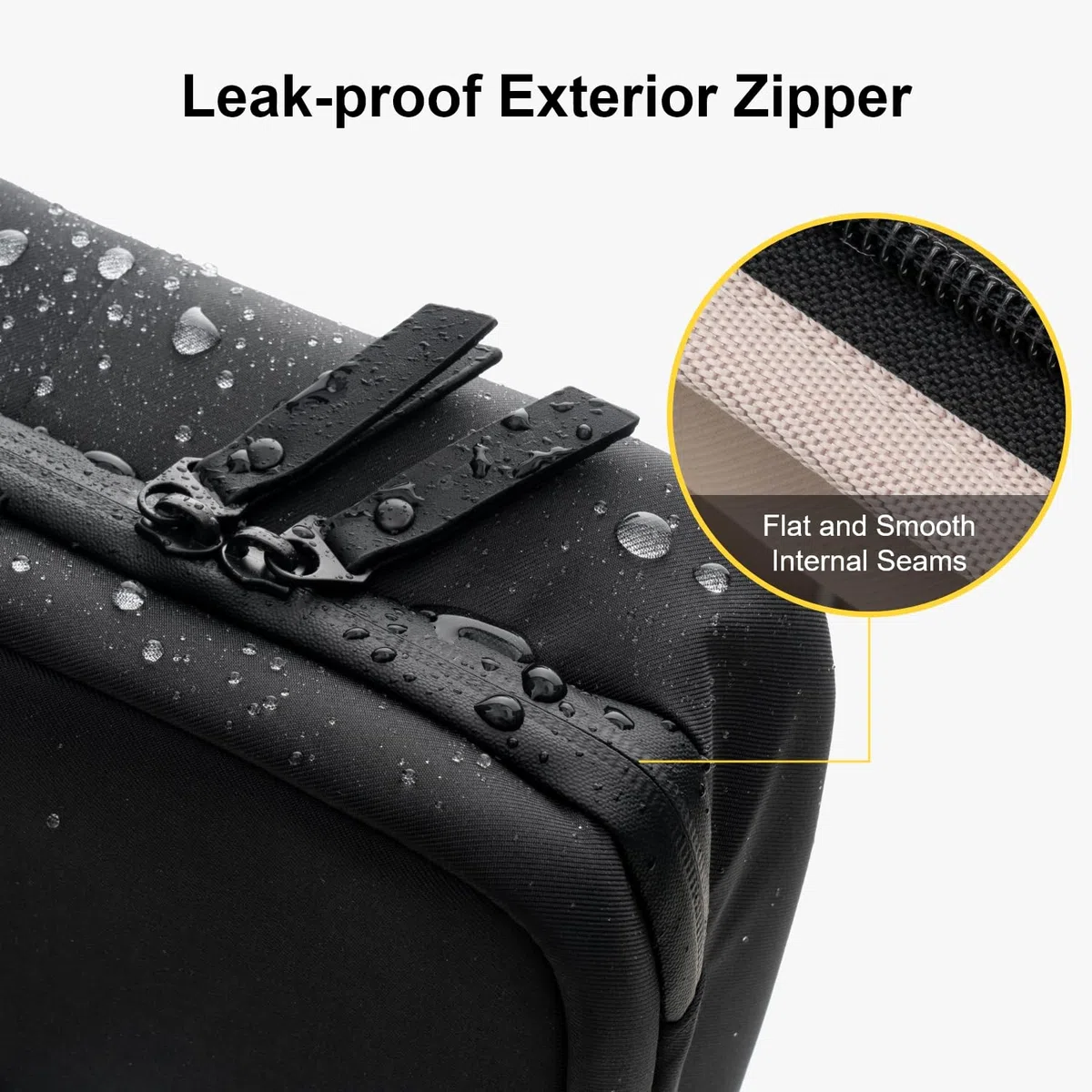 LEVEL8 Bolsa Lavado S Impermeable 6 Bolsillos Viaje Cosmético Gancho Negro