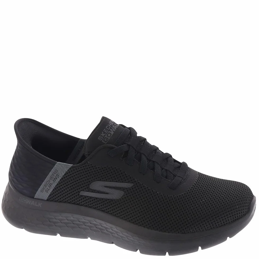 Skechers Slip-INS GO Walk Flex, Zapatos Hombre, Negro y Negro, 41 EU