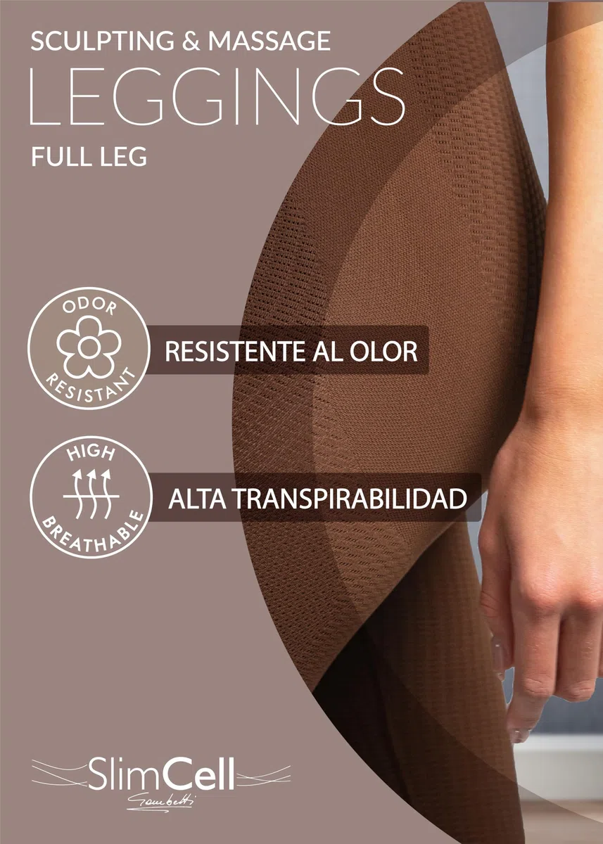 SLIMCELL Leggins Anticeluliticos Mujer Cintura Alta – Fajas Reductoras Mujer Abdomen Adelgazante, Push Up Glúteos, Mallas Deportivas Compresivas Vientre Plano, Ropa Fitness - Made in Italy