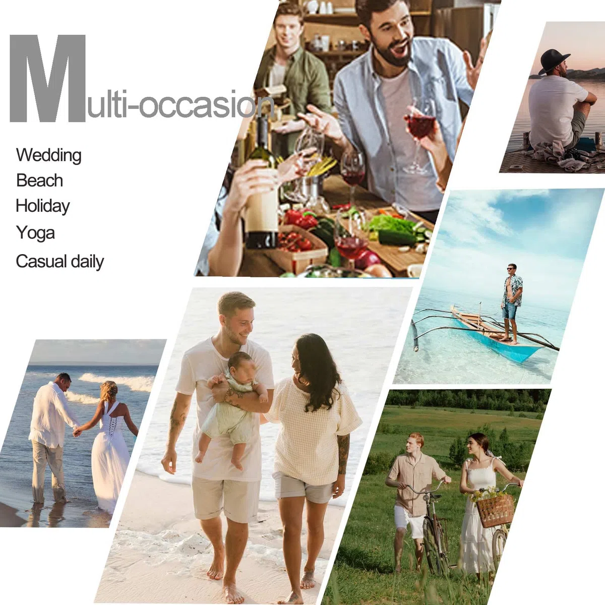 Halfword Camisa Lino Hombre Manga Corta Verano Casual Coton Botones Camisa Suelta Playa Boda Blanca Shirt
