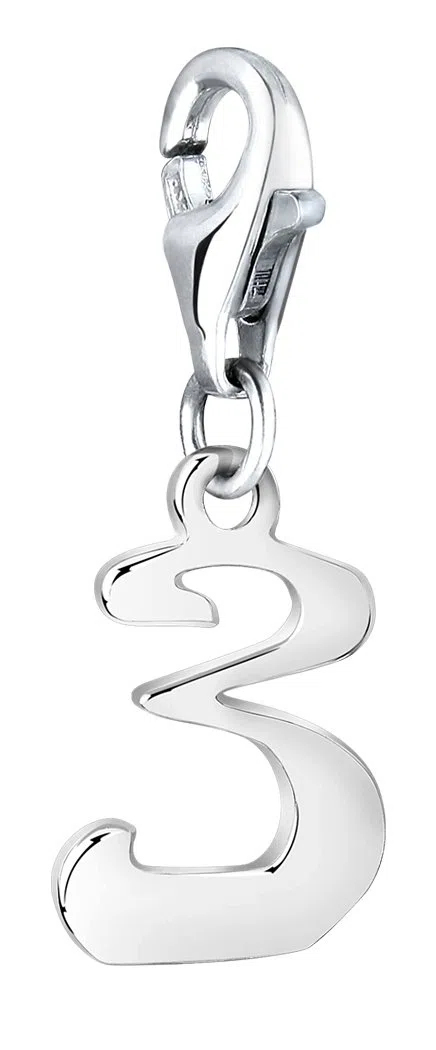Nenalina plata charm colgante número 3 para collares y pulseras para mujer 713258-000 | Número 3 - Colgante de regalo de cumpleaños para mujer para todos los colgantes de charm