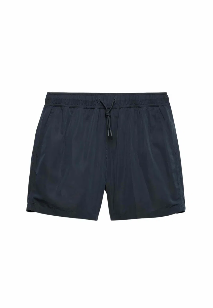 Marks & Spencer Bañador Liso de Secado Rápido para Hombre, Ajuste Normal, Cintura con Cordón, con Bolsillos