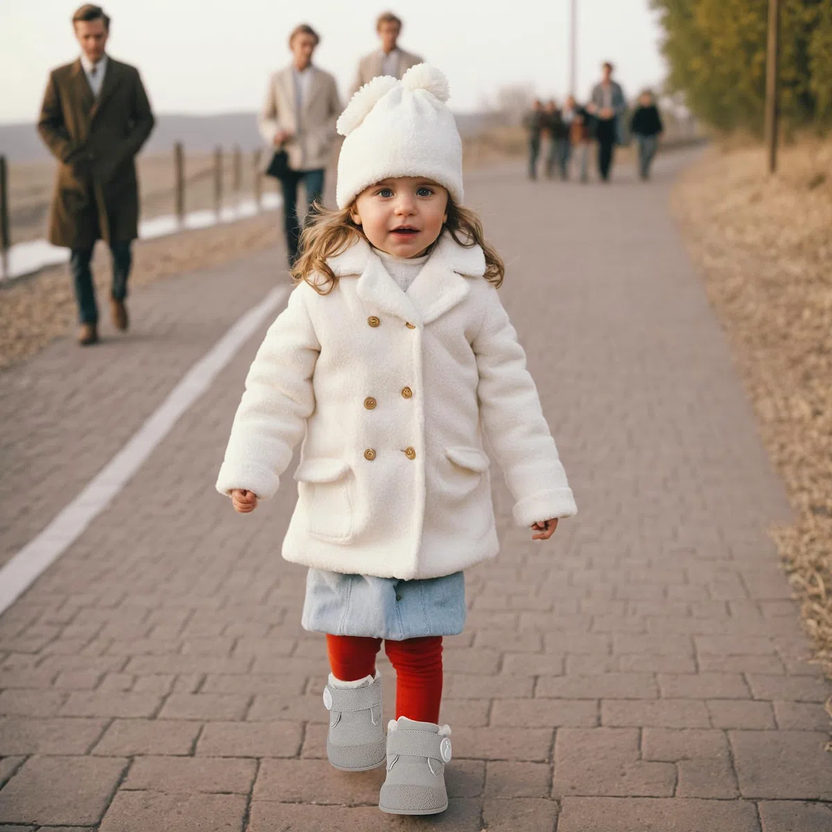 MASOCIO Botas Bebé Niño Niña Invierno Plush Calentar Patucos Antideslizante Talla 18-24 EU