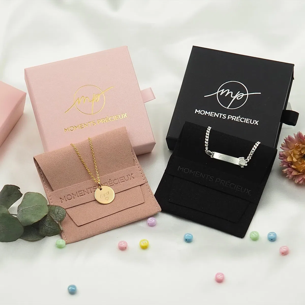 Moments Precious - Pulsera infantil con placa personalizada chapada en oro