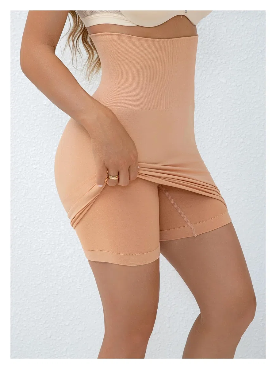 Vestido Moldeador de Cintura Alta, sin Costuras, 2 en 1, con Control Abdomen y Pantalones Cortos incorporados