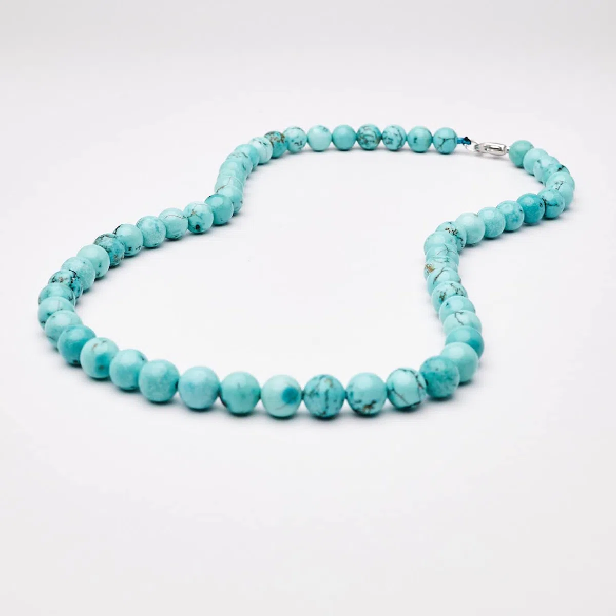 Collar de Cuentas para Hombre | Collar de Cristal Curativo de Piedras preciosas Naturales para Hombres hecho a Mano Para Hombres (azul turquesa)