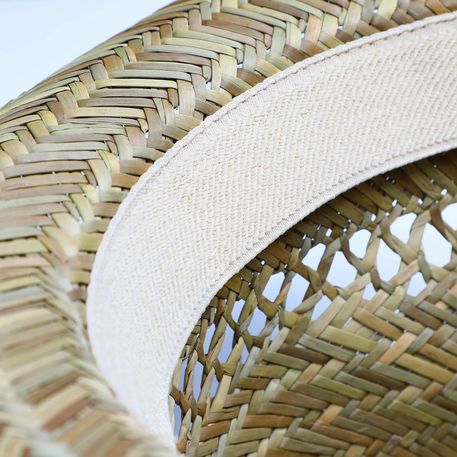 fiebig Sombrero de Paja Australiano para Hombre y Mujer | Sombrero de Vaquero para el Sol | Sombrero Occidental con Cinta de Imitation a Cuero | Sombrero de Cowboy con Borde Cosido