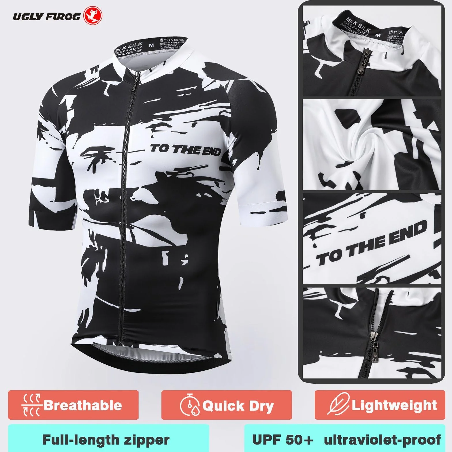 UGLY FROG Ropa de Bicicleta Ciclismo Camisetas de Manga Corta para Hombre Camiseta de MTB Respirable Secado rápido