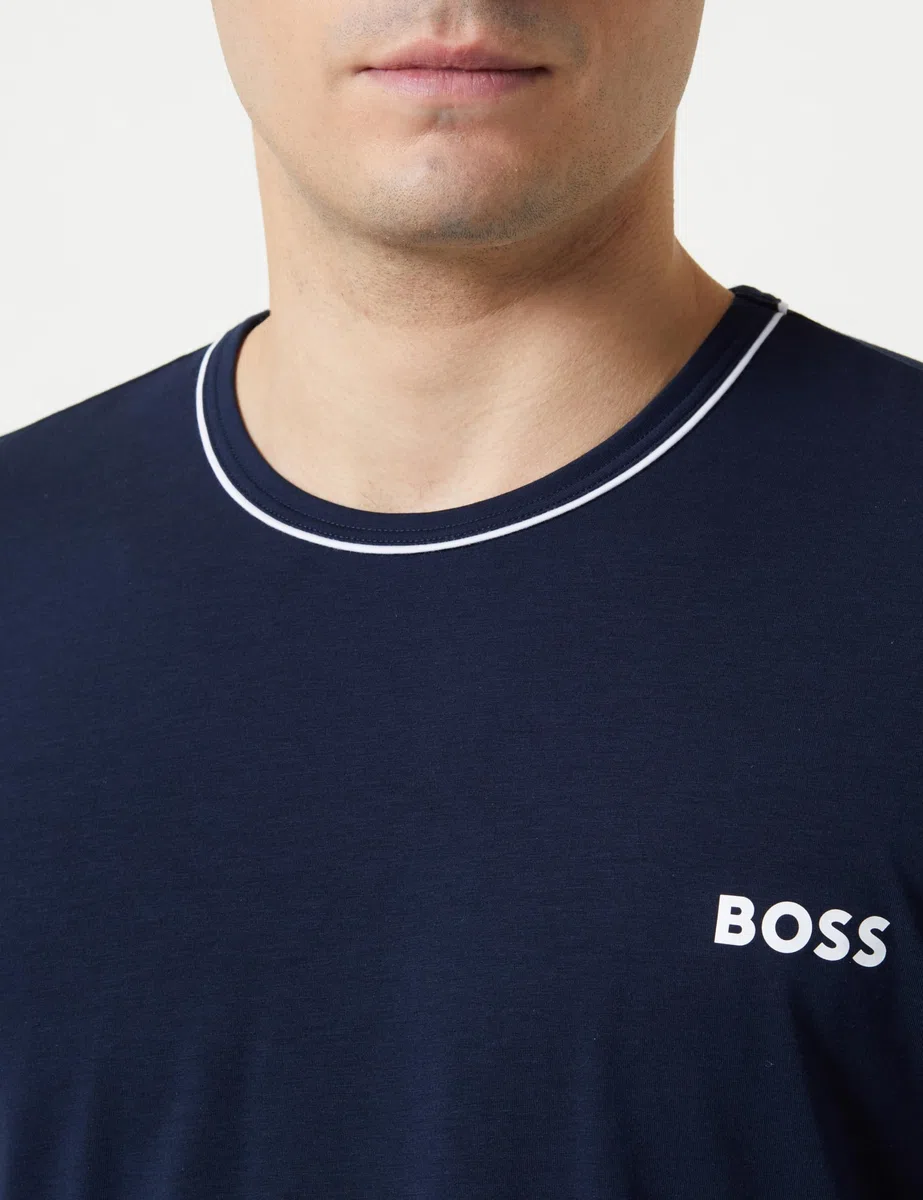 Boss Camiseta de Pijama Balance LS para Hombre, Dark Blue403., L