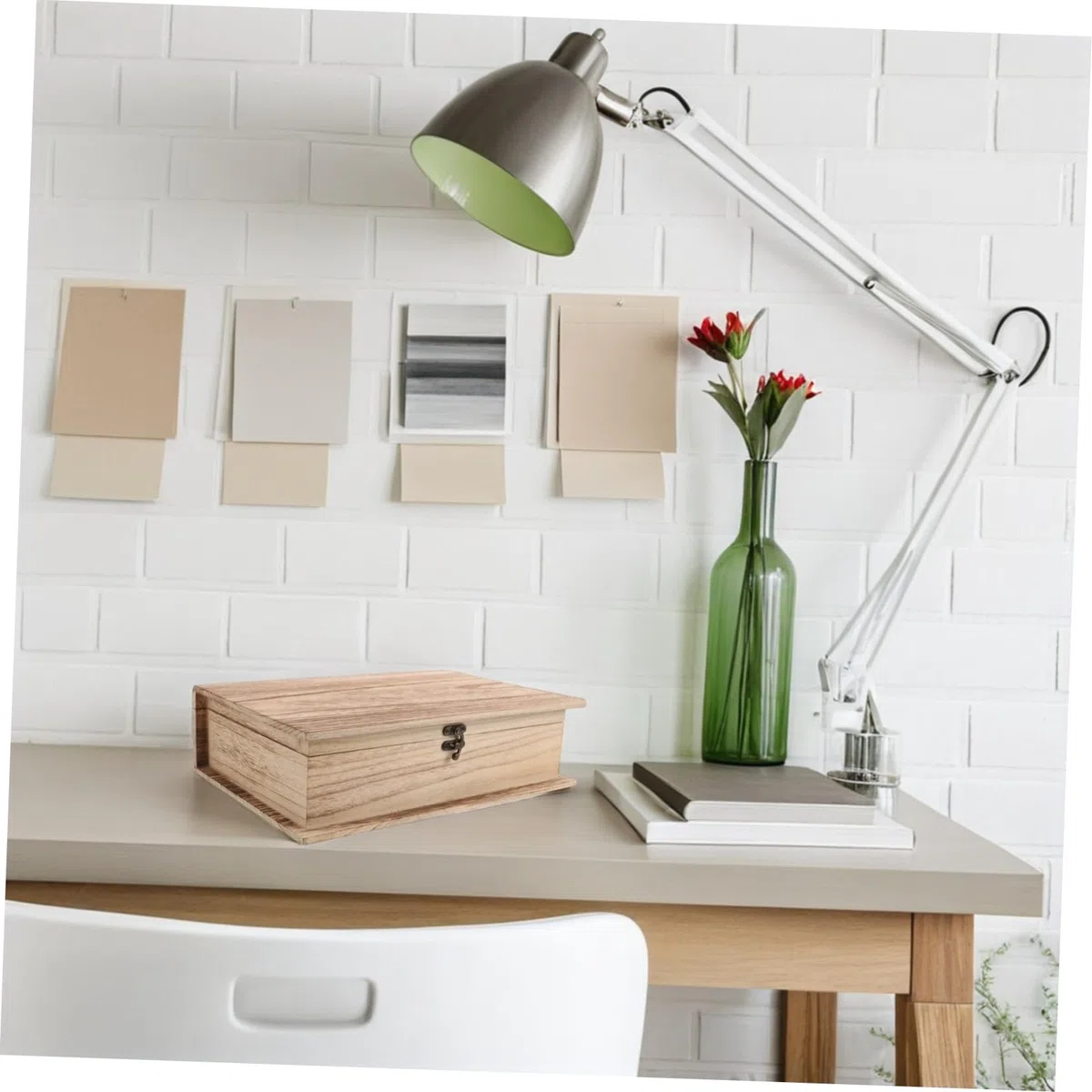 Cabilock 2 Piezas Caja de Madera para Guardar la Biblia Joyero de Madera Caja de Recuerdos con Tapa de Escritorio para Almacenar Joyas Tarjetas y Recuerdos Dormitorio o Escritorio