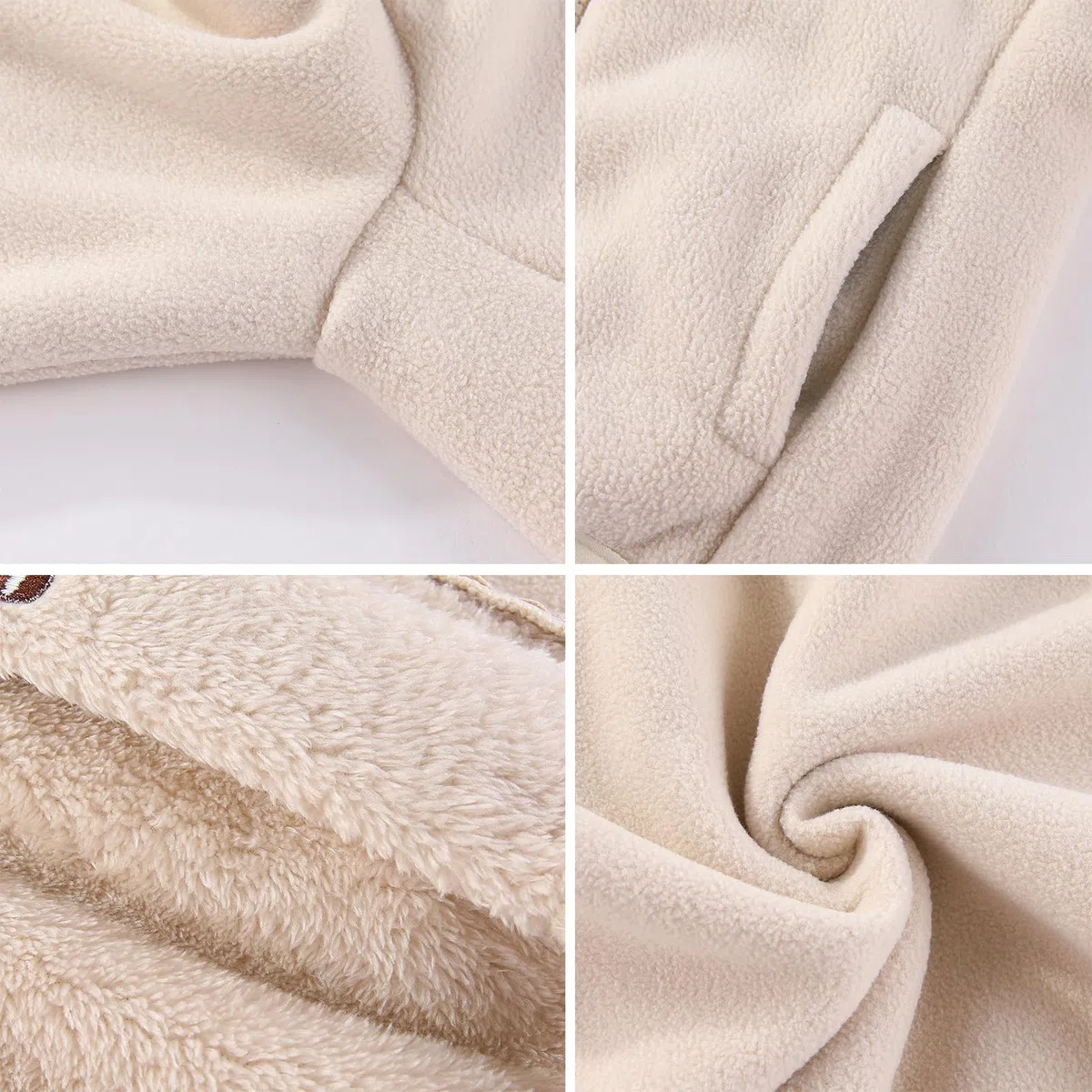 Gajaous Chaqueta de polar para niños pequeños, abrigada con cremallera completa de manga larga, abrigo cálido para bebés, niños y niñas, otoño, primavera e invierno