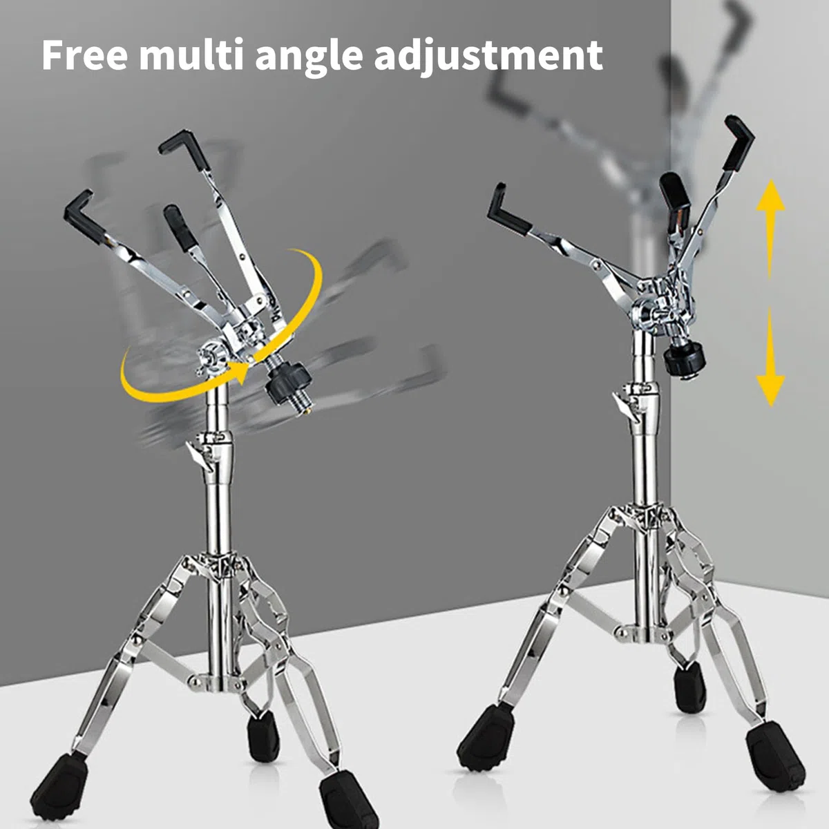Soporte de tambor portátil con revestimiento de óxido, soporte de base ajustable para un fácil almacenamiento, soporte de caja con base de soporte de instrumento oxidado