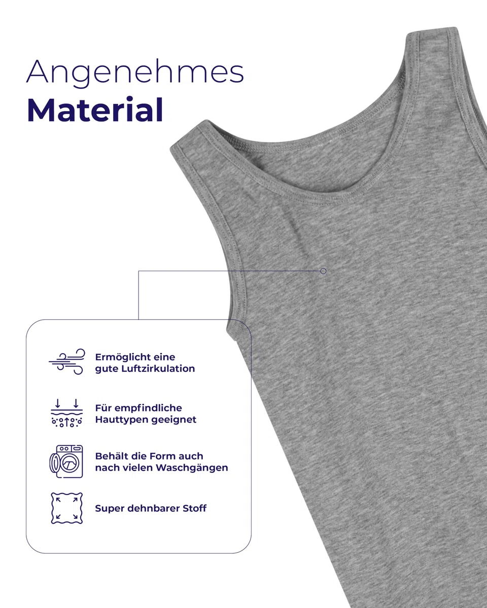 SES Pack de 4 camisetas interiores de algodón para niña