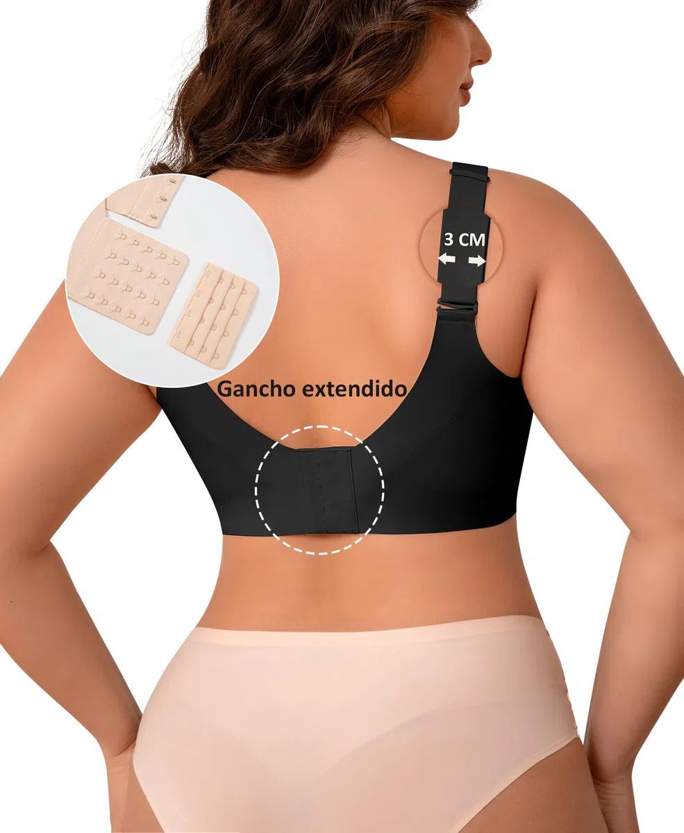 Ganado Sujetadores sin Aros Mujer Sujetador con Tirantes Anchos Push up con Relleno Básicos Reductors Bralette sin Costuras