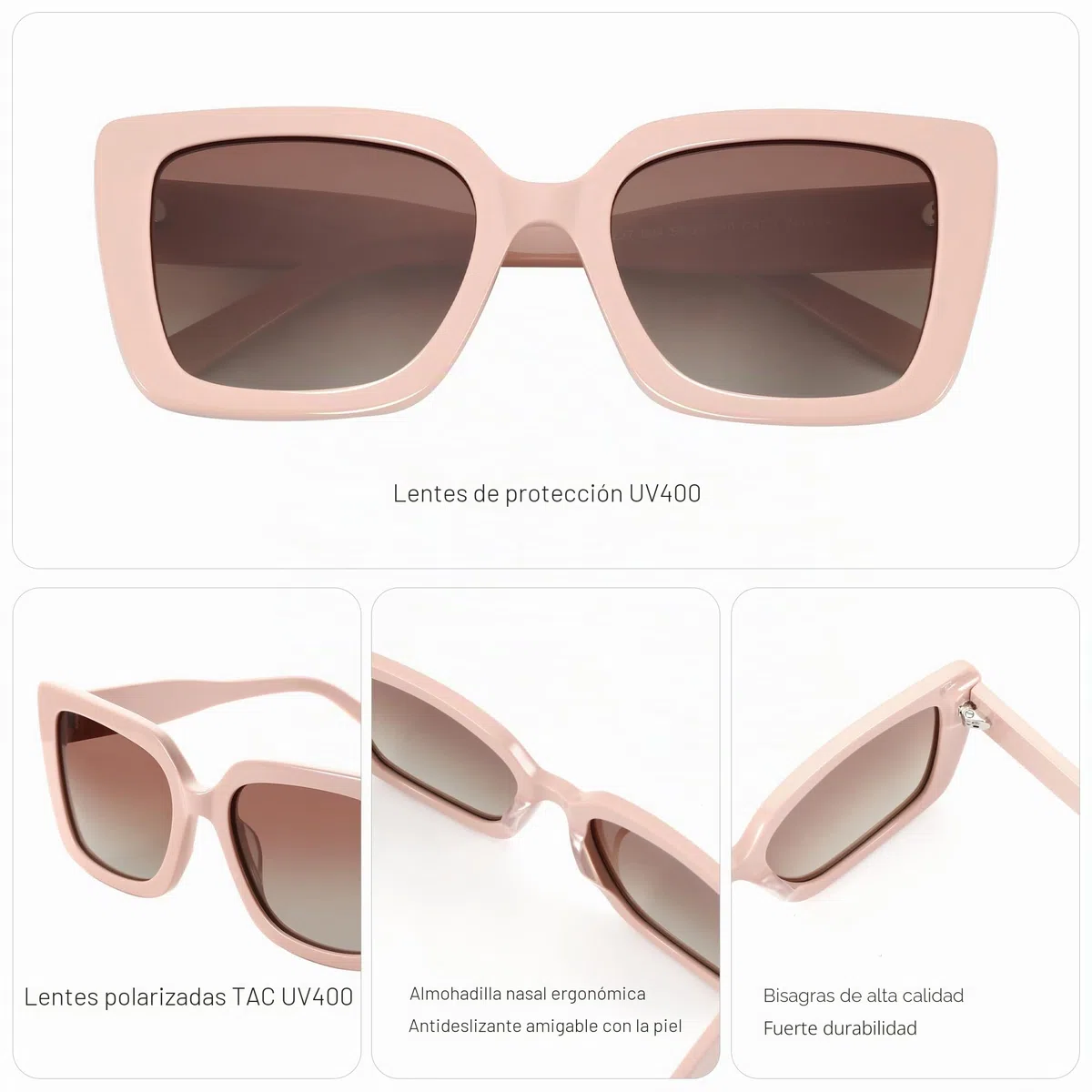 ZENOTTIC Gafas De Sol Polarizadas Para Mujer De Forma Cuadrada: Gafas De Sol Clásicas Y Modernas Para Mujeres - Gafas De Diseño Con Protección UV400
