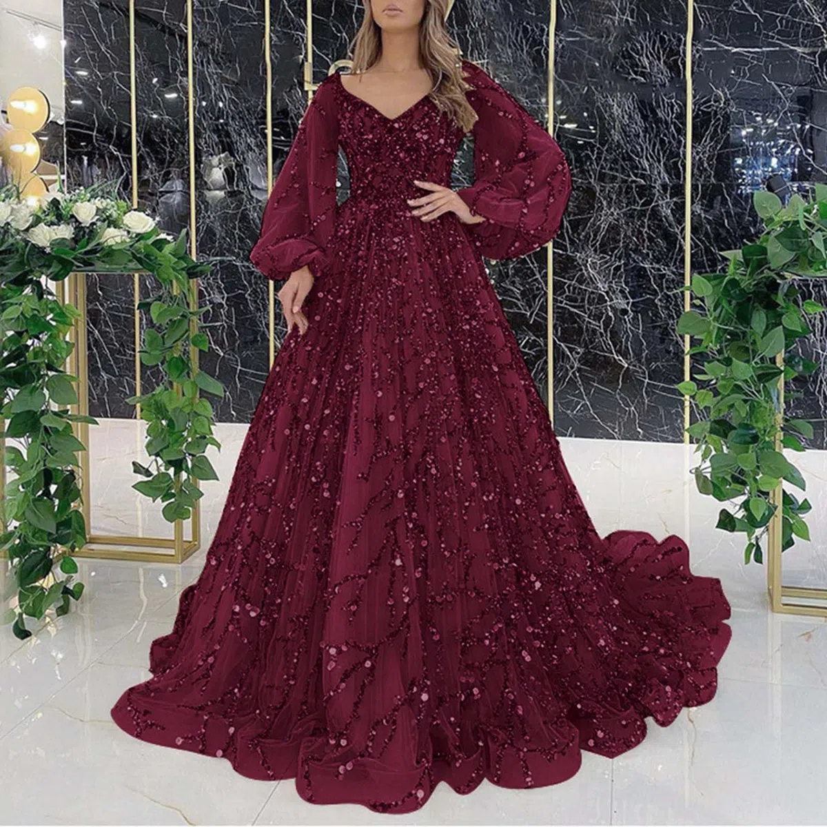 Vestido Mujer Elegante Vestidos Elegantes Trajes Invierno Ropa Boda Otoño De Fiesta Largos Primavera Tallas Grandes Nochevieja Manga Larga Invitada