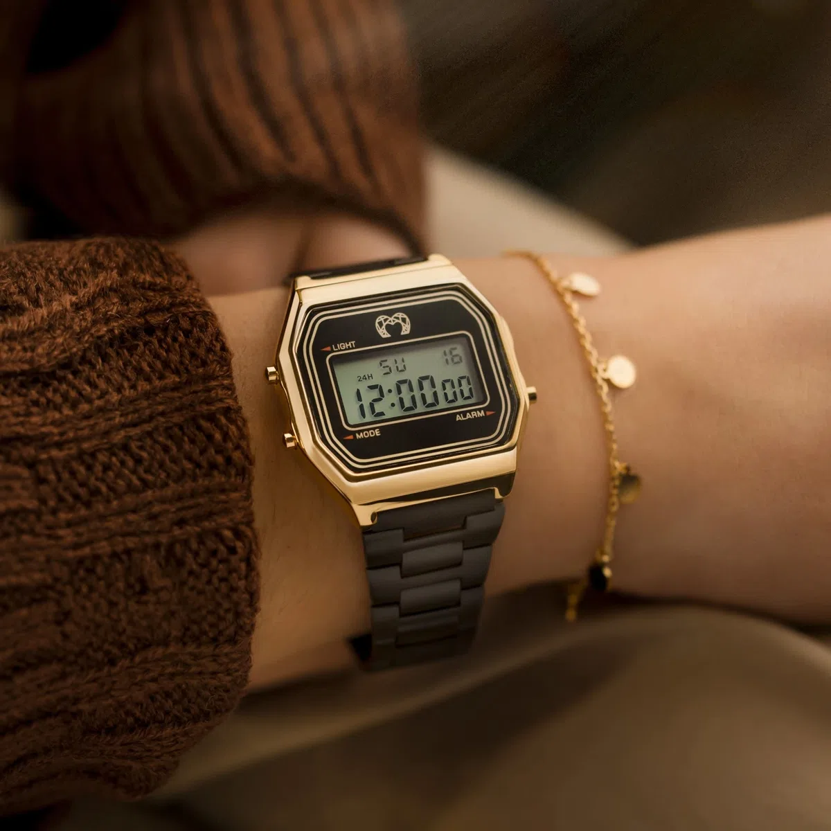 Relojes de Mujer. Reloj Digital de Mujer con Esfera Vintage, Acabado Sofisticado y Elegante. Reloj Original con maquinaria de Cuarzo (Negro)