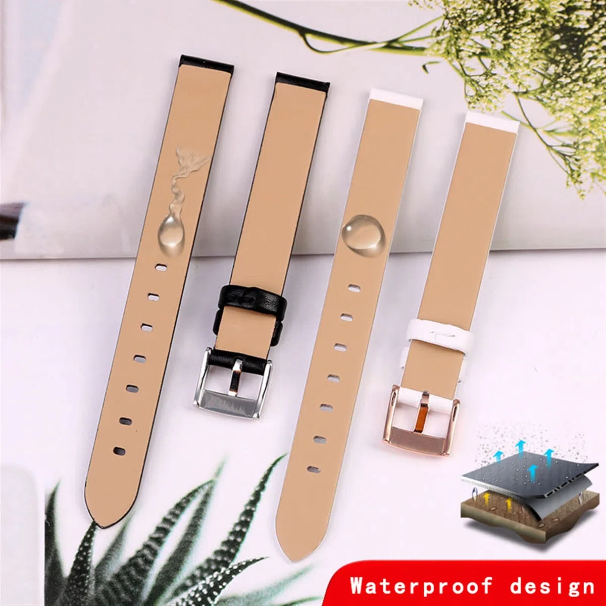 Correa de cuero genuino para Swarovski 5158517/5158544/5158972 WatchAccessories pulsera de moda 12mm correa de reloj de tamaño pequeño para mujer