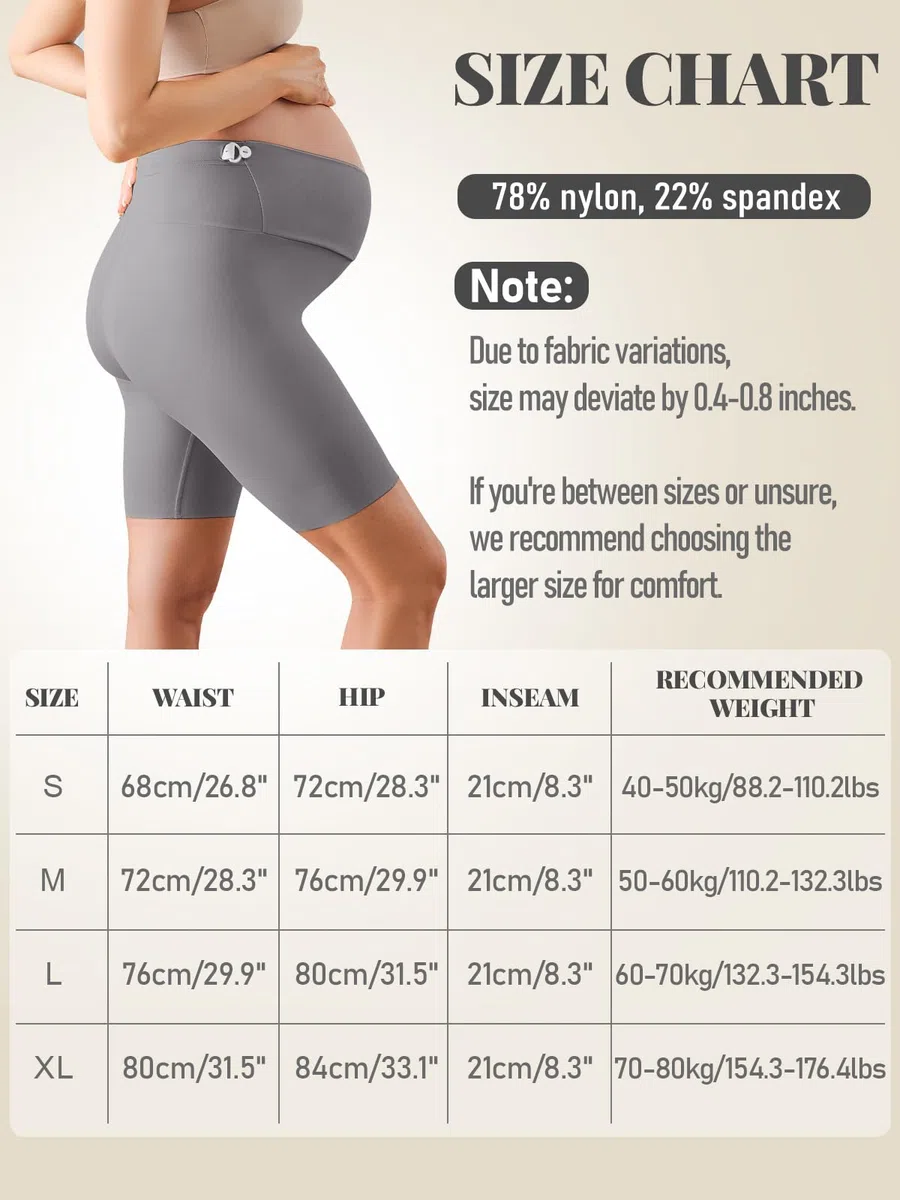 Maternidad Pantalones Cortos,Leggings Premamá Cortos Embarazo,Ajustable Ropa Premamá Verano Mujer,Premamá Leggins Pantalones sobre el Vientre,Cintura Alta para hogar,Yoga,Deporte Gris S