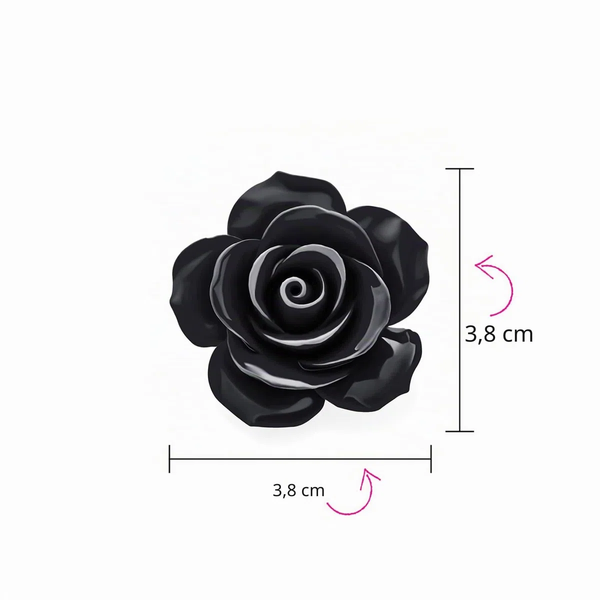 Moda Romántica Declaración Rosa Azul Negro Blanco Rojo Floral Blooming 3D Tallada Grande Rosa Flor Broche Bufanda Alfiler Para Mujeres Adolescentes