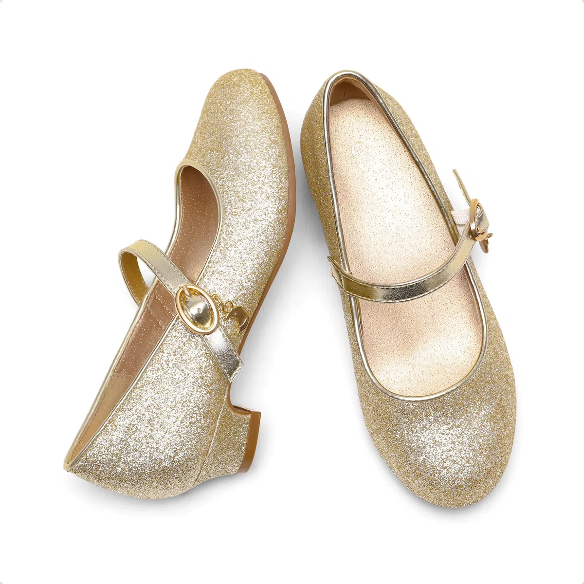 DREAM PAIRS Kids Bailarinas Niña Zapatos de Vestir de Tacón Cómodos para Fiesta Ballet Flats Chicas Princesa Brillante KFL219
