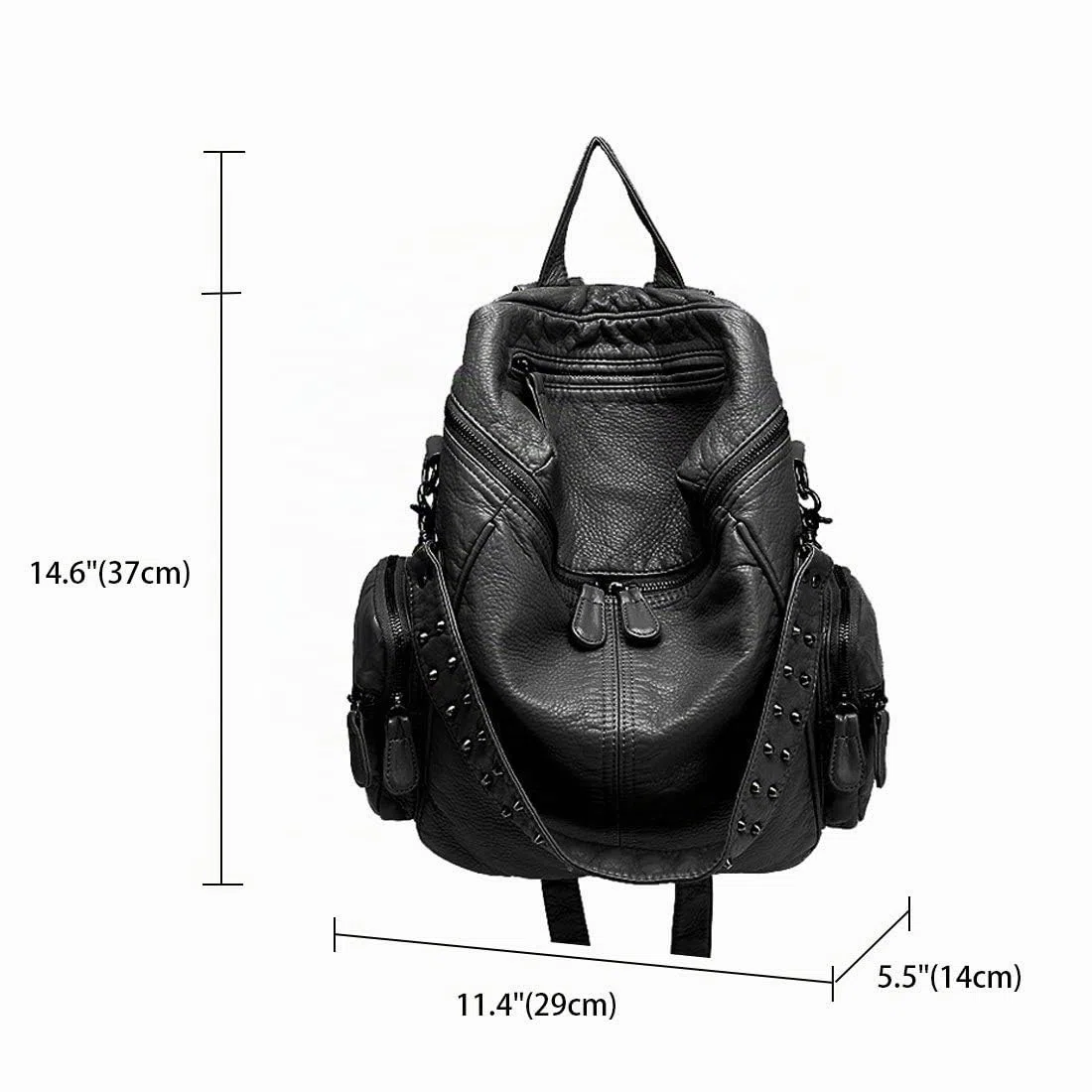 BUKESIYI Mujer Bolsos Mochila Niña Vestir Antirobo Pequeña Casual Bandolera Portatil PU Cuero Piel ES78222