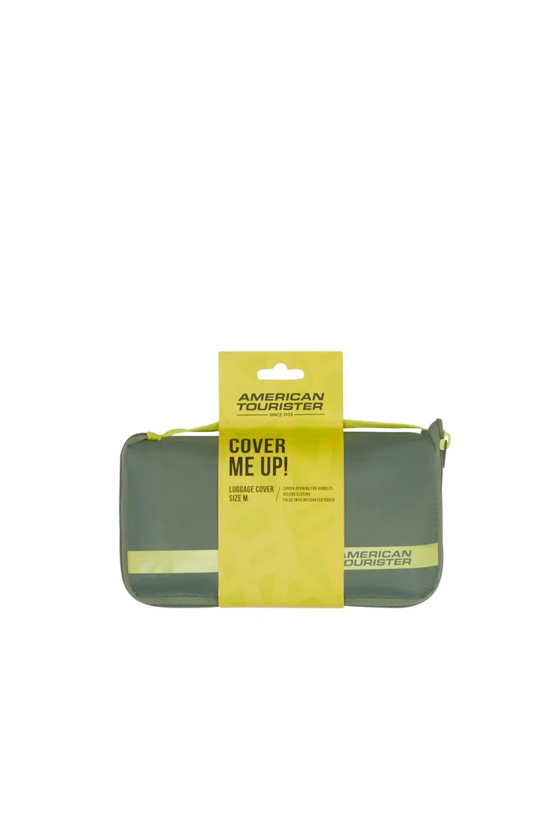American Tourister - Funda para Maleta M, Cubierta de Maleta Plegable, Protección de Maleta de Viaje, 62 x 45 x 30 cm, Oliva/Lima