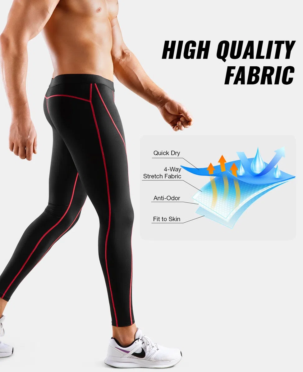 Niksa 2 Piezas Mallas Hombre Gym Leggings Deporte Pantalón Largo de Compresión Ropa Running Hombres