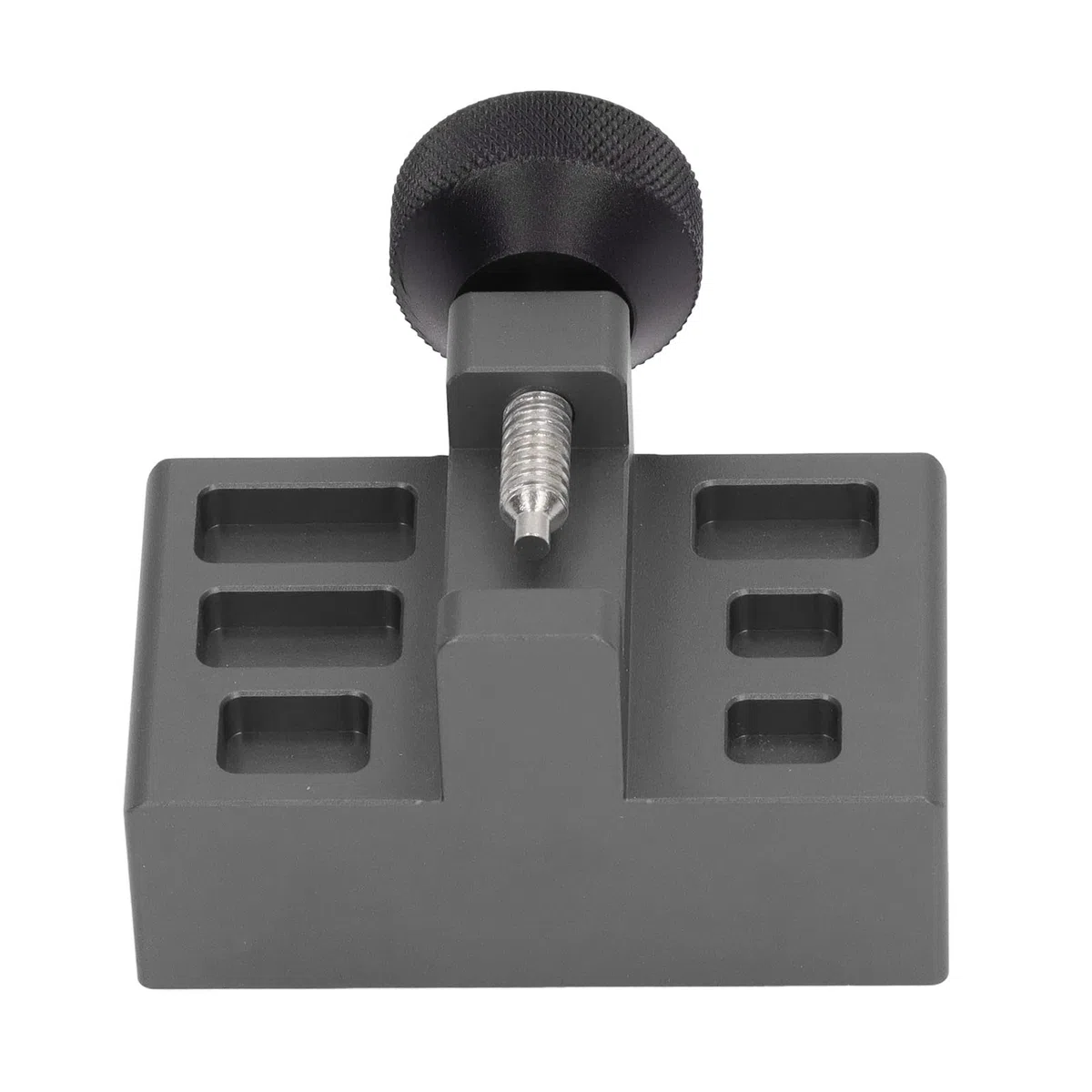 Omabeta Juego de Prensa de Hebilla de Reloj, Herramienta de Aleación de Aluminio de Primera Calidad para Ajuste de Correa, Kit de Reparación para el Hogar, 1 Herramienta, 6 Moldes